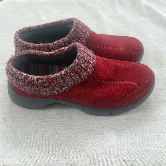 Dansko Eartha Red Suede Slip on Mule Shoes 38-7 - Picture 2 of 8
